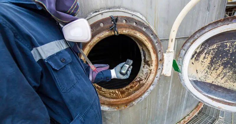 Professional equipment used for tank cleaning